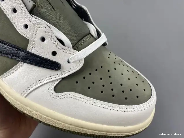 Rep X MEDIUM OLIVE TRAVIS AIR OG SCOTT JORDAN 1 DM7866-200 LOW 0525